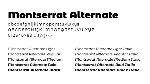 C&J font montserrat alternate