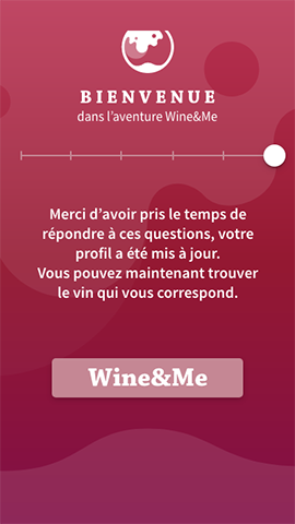 Wine&Me screen